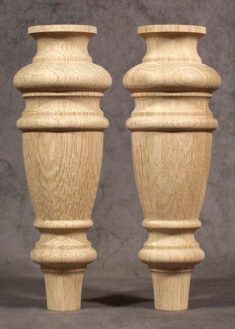 Picior de mobilier din lemn cu formă curbată frumoasă, GM52