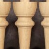 Picior de mobilier din lemn cu formă elegantă strunjită, GM16