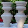 Picior rustic de mobilier din lemn, cu diametru mic, fag aburit, GM09